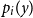 p Subscript i Baseline left parenthesis y right parenthesis