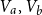 upper V Subscript a Baseline comma upper V Subscript b Baseline