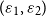 left parenthesis epsilon 1 comma epsilon 2 right parenthesis