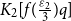 upper K 2 left bracket f left parenthesis StartFraction epsilon 2 Over 3 EndFraction right parenthesis q right bracket
