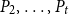 upper P 2 comma ellipsis comma upper P Subscript t Baseline