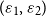left parenthesis epsilon 1 comma epsilon 2 right parenthesis