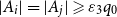StartAbsoluteValue upper A Subscript i Baseline EndAbsoluteValue equals StartAbsoluteValue upper A Subscript j Baseline EndAbsoluteValue greater than or slanted equals epsilon 3 q 0