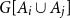 upper G left bracket upper A Subscript i Baseline union upper A Subscript j Baseline right bracket