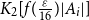 upper K 2 left bracket f left parenthesis StartFraction epsilon Over 16 EndFraction right parenthesis StartAbsoluteValue upper A Subscript i Baseline EndAbsoluteValue right bracket