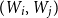 left parenthesis upper W Subscript i Baseline comma upper W Subscript j Baseline right parenthesis