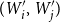 left parenthesis upper W prime Subscript i Baseline comma upper W prime Subscript j right parenthesis