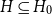 upper H subset of or equal to upper H 0