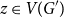 z element of upper V left parenthesis upper G Superscript prime Baseline right parenthesis