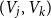 left parenthesis upper V Subscript j Baseline comma upper V Subscript k Baseline right parenthesis