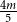 StartFraction 4 m Over 5 EndFraction