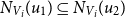 upper N Subscript upper V Sub Subscript i Baseline left parenthesis u 1 right parenthesis subset of or equal to upper N Subscript upper V Sub Subscript i Baseline left parenthesis u 2 right parenthesis