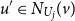 u prime element of upper N Subscript upper U Sub Subscript j Baseline left parenthesis v right parenthesis