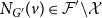 upper N Subscript upper G prime Baseline left parenthesis v right parenthesis element of script upper F prime minus script upper X