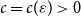c equals c left parenthesis epsilon right parenthesis greater than 0