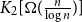 upper K 2 left bracket normal upper Omega left parenthesis StartFraction n Over log n EndFraction right parenthesis right bracket