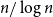 n divided by log n