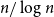 n divided by log n
