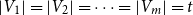 StartAbsoluteValue upper V 1 EndAbsoluteValue equals StartAbsoluteValue upper V 2 EndAbsoluteValue equals midline horizontal ellipsis equals StartAbsoluteValue upper V Subscript m Baseline EndAbsoluteValue equals t