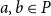 a comma b element of upper P