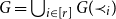 upper G equals union Underscript i element of left bracket r right bracket Endscripts upper G left parenthesis precedes Subscript i Baseline right parenthesis