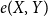 e left parenthesis upper X comma upper Y right parenthesis