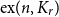 normal e normal x left parenthesis n comma upper K Subscript r Baseline right parenthesis