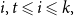 i comma t less than or slanted equals i less than or slanted equals k comma