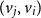 left parenthesis v Subscript j Baseline comma v Subscript i Baseline right parenthesis