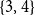 StartSet 3 comma 4 EndSet