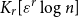 upper K Subscript r Baseline left bracket epsilon Superscript r Baseline log n right bracket
