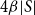 4 beta StartAbsoluteValue upper S EndAbsoluteValue
