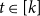 t element of left bracket k right bracket