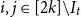 i comma j element of left bracket 2 k right bracket minus upper I Subscript t Baseline