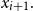 x Subscript i plus 1 Baseline period