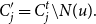 upper C prime Subscript j Baseline equals upper C Subscript j Superscript t Baseline minus upper N left parenthesis u right parenthesis period