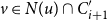 v element of upper N left parenthesis u right parenthesis intersection upper C prime Subscript i plus 1