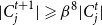 StartAbsoluteValue upper C Subscript j Superscript t plus 1 Baseline EndAbsoluteValue greater than or slanted equals beta Superscript 8 Baseline StartAbsoluteValue upper C Subscript j Superscript t Baseline EndAbsoluteValue