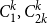 upper C 1 Superscript k Baseline comma upper C Subscript 2 k Superscript k