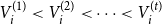 upper V Subscript i Superscript left parenthesis 1 right parenthesis Baseline less than upper V Subscript i Superscript left parenthesis 2 right parenthesis Baseline less than midline horizontal ellipsis less than upper V Subscript i Superscript left parenthesis t right parenthesis