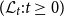 left parenthesis script upper L Subscript t Baseline colon t greater than or equals 0 right parenthesis