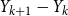 upper Y Subscript k plus 1 Baseline minus upper Y Subscript k