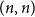 left parenthesis n comma n right parenthesis