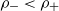 rho Subscript minus Baseline less than rho Subscript plus