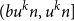 left parenthesis b u Superscript k Baseline n comma u Superscript k Baseline n right bracket