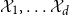 script upper X 1 comma ellipsis script upper X Subscript d Baseline