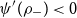 psi prime left parenthesis rho Subscript minus Baseline right parenthesis less than 0