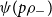 psi left parenthesis p rho Subscript minus Baseline right parenthesis