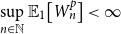 sup Underscript n element of double struck upper N Endscripts double struck upper E 1 left bracket upper W Subscript n Superscript p Baseline right bracket less than normal infinity