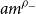 a m Superscript rho Super Subscript minus